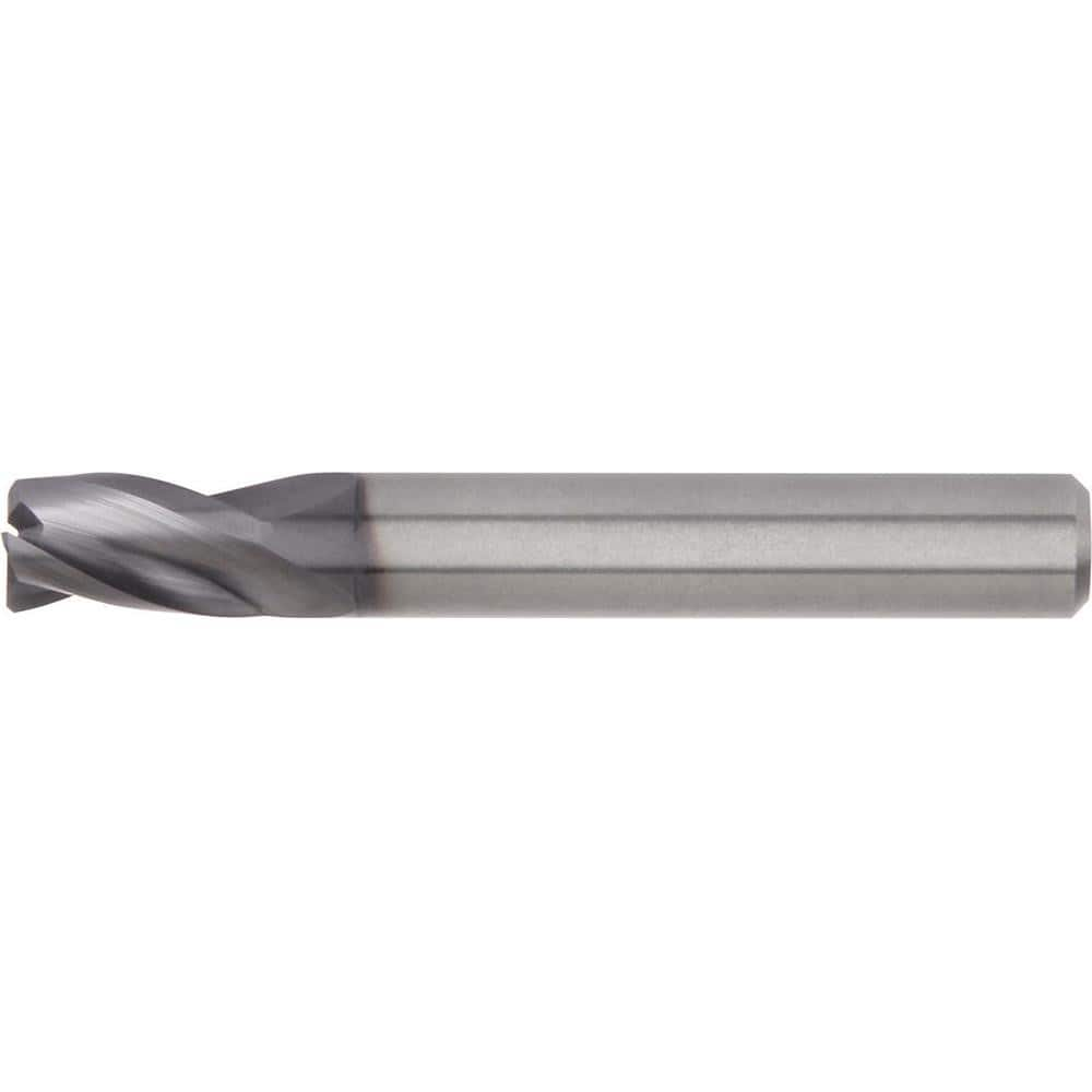 Corner Chamfer End Mill: 7 mm Dia, 8 mm LOC, 3 Flutes, 0.1 mm Chamfer Width, Solid Carbide MPN:6144300