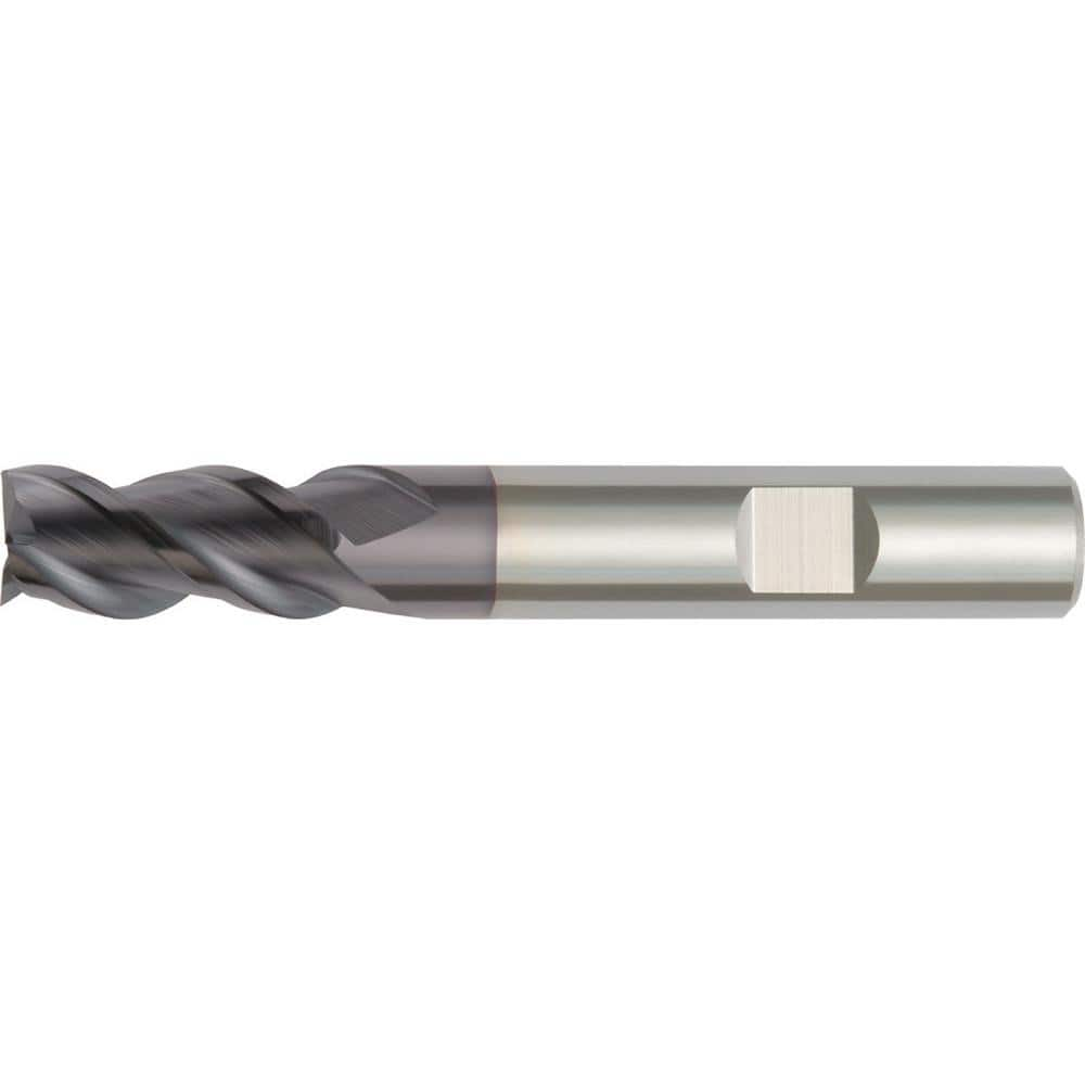 Corner Chamfer End Mill: 2.5 mm Dia, 3 mm LOC, 3 Flutes, 0.1 mm Chamfer Width, Solid Carbide MPN:6613012