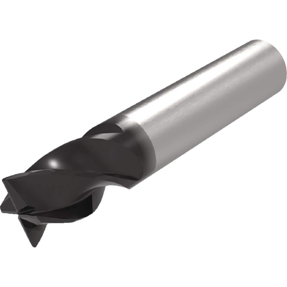 Corner Chamfer End Mill: 16 mm Dia, 18 mm LOC, 4 Flutes, 0.3 mm Chamfer Width, Solid Carbide MPN:6830283