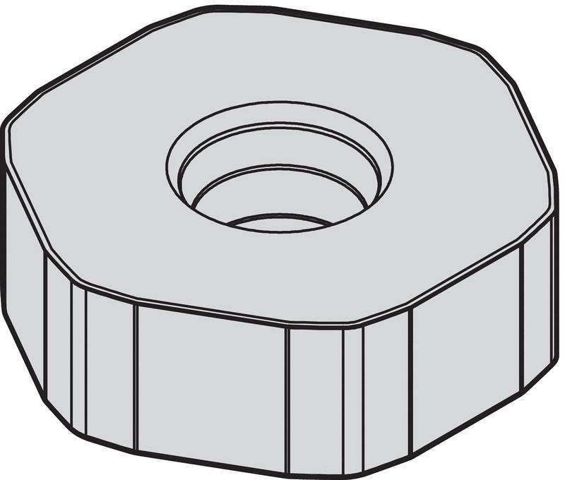 Hex Milling Insert 9.17mm Carbide MPN:HNEC535ANSN