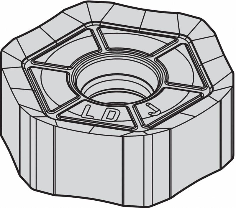 Hex Milling Insert 6.80mm Carbide MPN:HNGJ0704ANFNLDJ