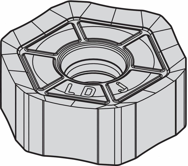 Hex Milling Insert 8.58mm Carbide MPN:HNGJ535ANFNLDJ