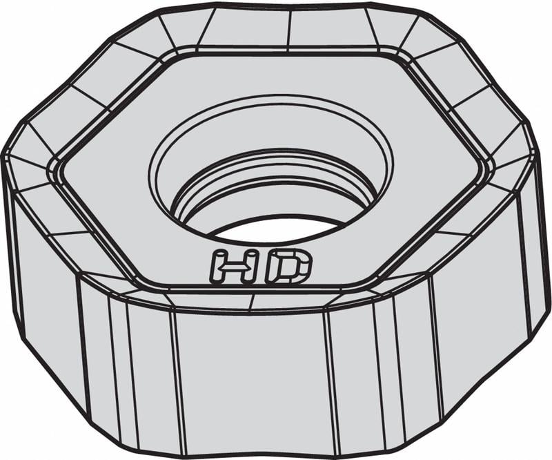 Hex Milling Insert 6.80mm Carbide MPN:HNPJ0704ANSNHD