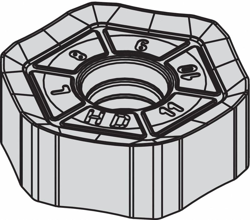 Hex Milling Insert 8.50mm Carbide MPN:HNPJ53511ANSNHD