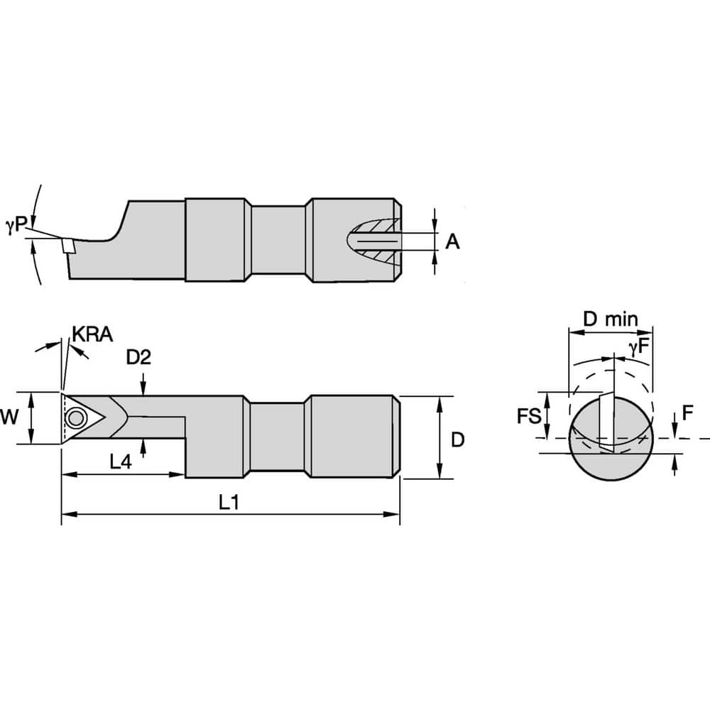 Indexable Boring Bars, Minimum Bore Diameter (Decimal Inch): 0.9690 , Maximum Bore Depth (Decimal Inch): 2.5000 , Maximum Bore Depth (Inch): 2-1/2  MPN:2822843