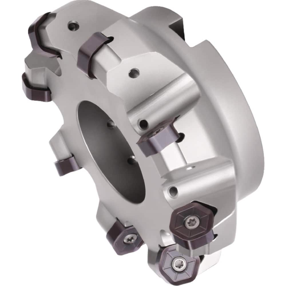 Indexable High-Feed Face Mill: 50 to 67.89 mm Cut Dia, 22 mm Arbor Hole MPN:3750370