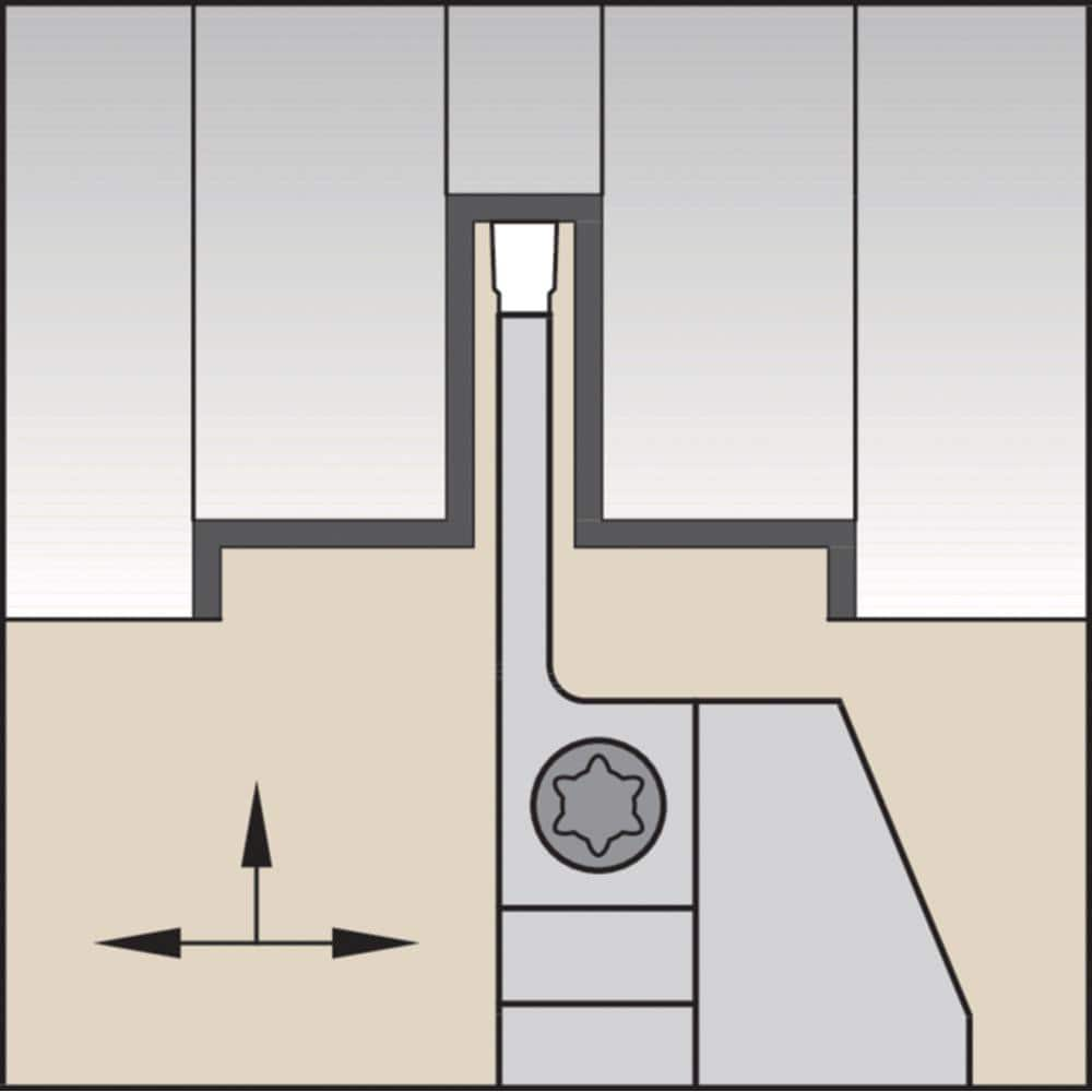 Indexable Grooving-Cutoff Toolholder: WMTSR168056, 0.315 to 0.312