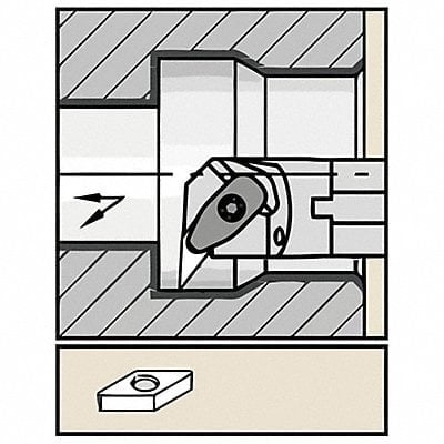 Thread Turning Toolholder A-DDP-KC HSS MPN:A40TDDPNR15KC06
