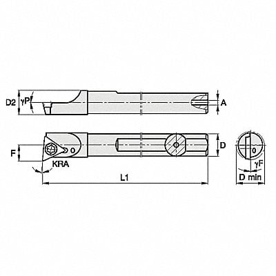 Thread Turning Toolholder E20SSDUCR11 MPN:E20SSDUCR11