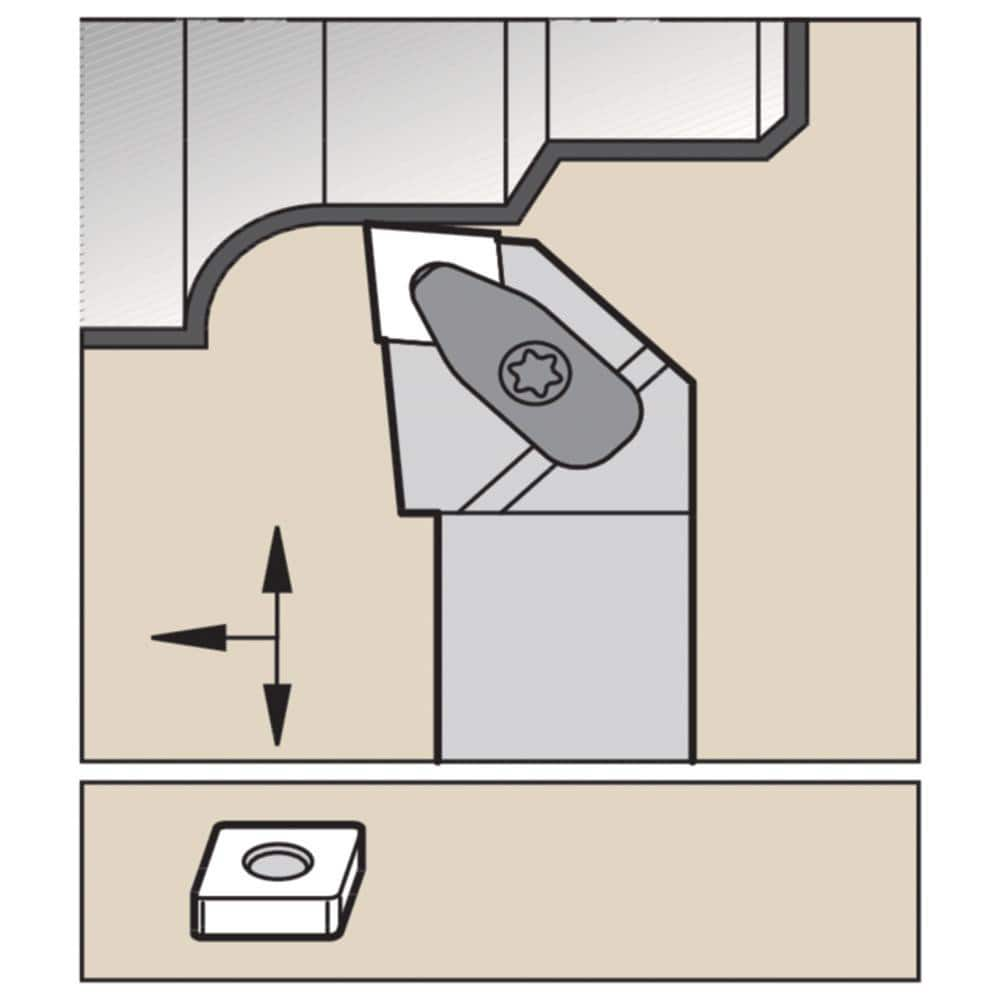 Indexable Turning Toolholders, Toolholder Style: DCLNL , Hand of Holder: Left Hand , Lead Angle: 95.000 , Insert Compatibility: CN..43.  MPN:5564298