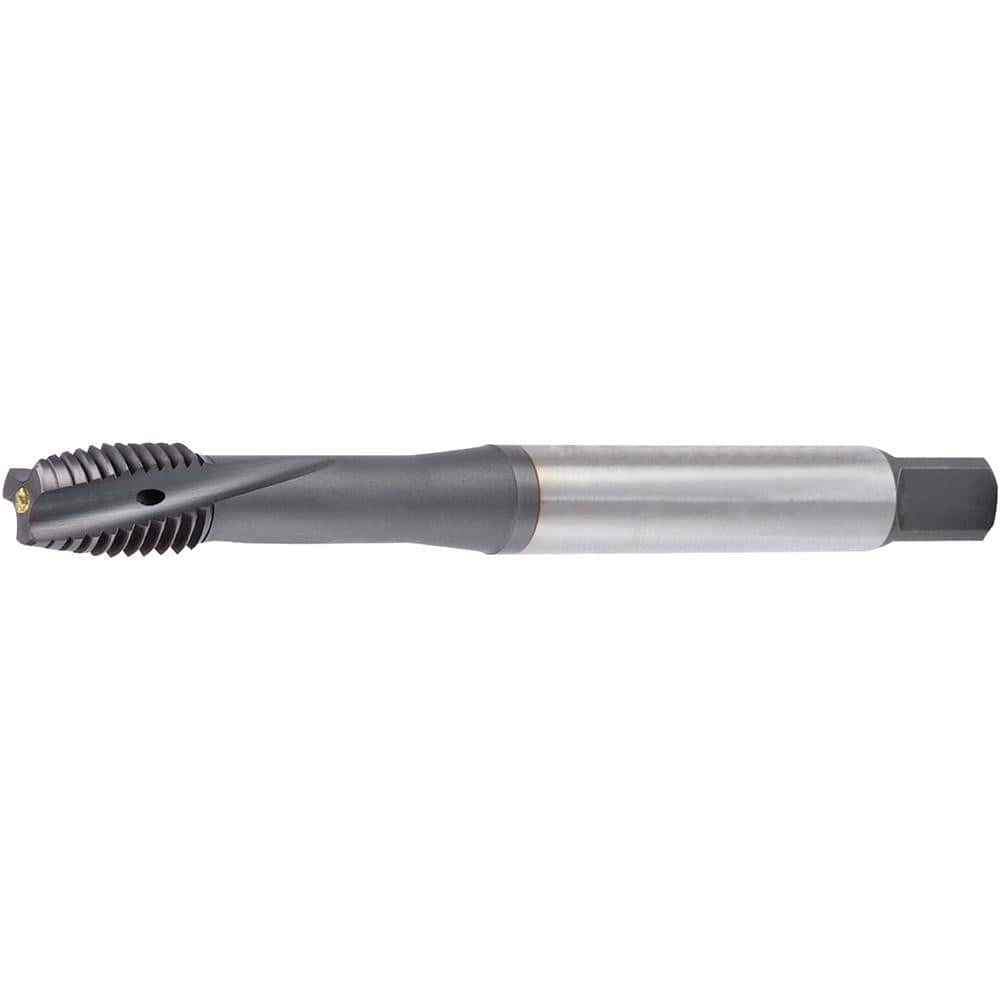 Spiral Flute Tap: M12x1.75 Metric, 3 Flutes, Plug, 6HX Class of Fit, Powdered Metal, TiCN Coated MPN:3955058