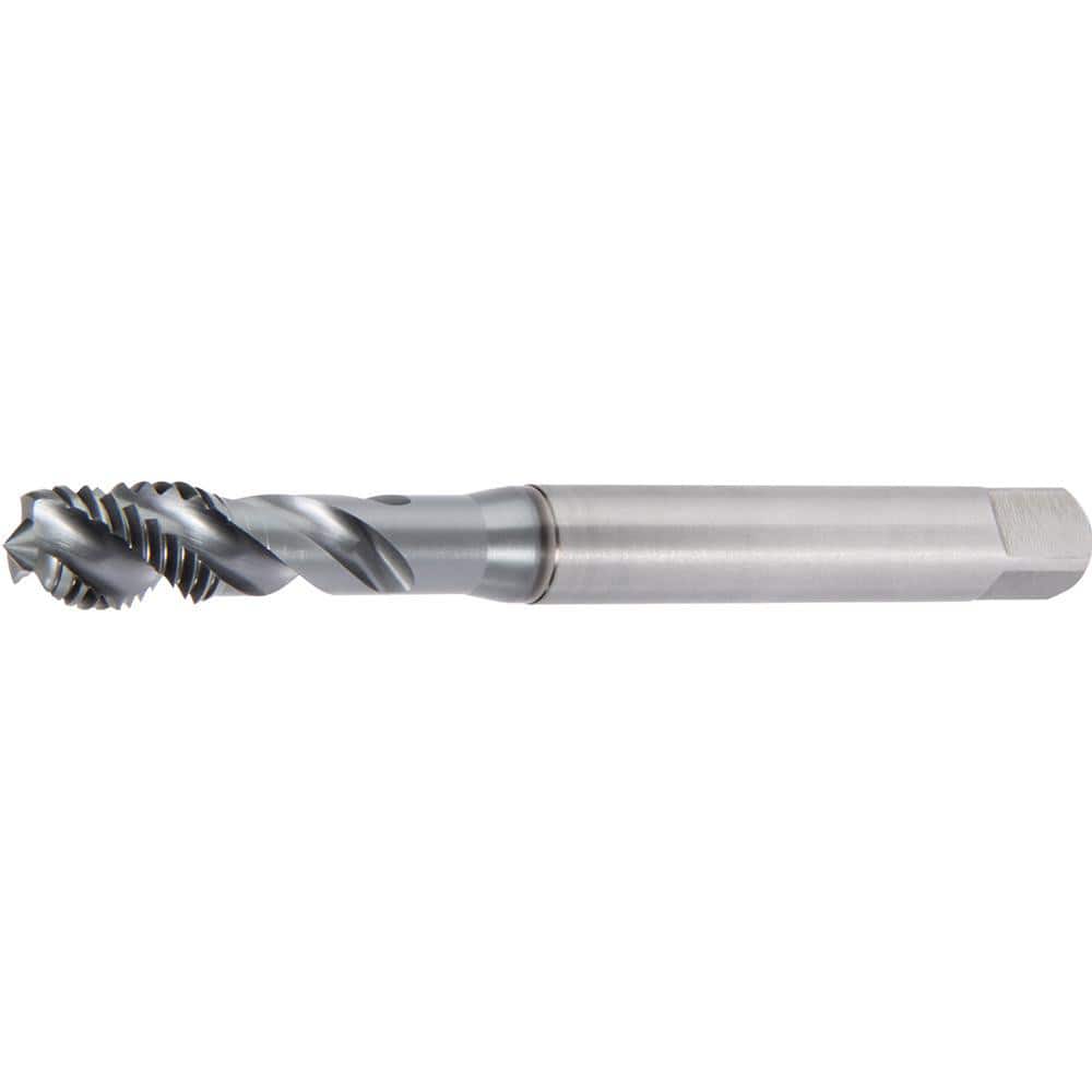 Spiral Flute Tap: M4x0.7 Metric, 3 Flutes, Modified Bottoming, 6H Class of Fit, Powdered Metal, TiAlN/MoS2 Coated MPN:4158472