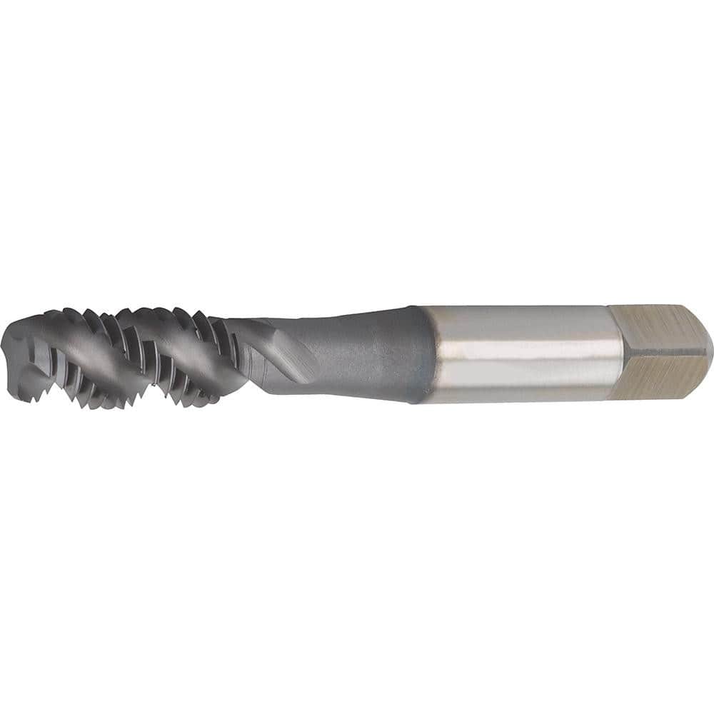 Spiral Flute Tap: M18x1.50 Metric, 4 Flutes, Modified Bottoming, 6H Class of Fit, High Speed Steel, TiCN Coated MPN:6140523
