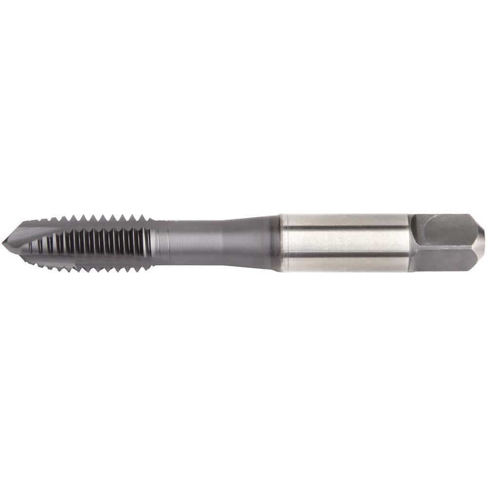 Spiral Point Tap: #2-56 UNC, 2 Flutes, Plug Chamfer, H2 Class of Fit, High-Speed Steel-E, TiCN Coated MPN:5357242