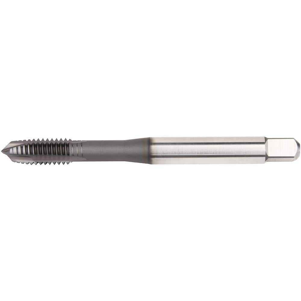 Spiral Point Tap: #10-24 UNC, 2 Flutes, Plug Chamfer, 2B Class of Fit, High-Speed Steel-E, TiCN Coated MPN:5366578