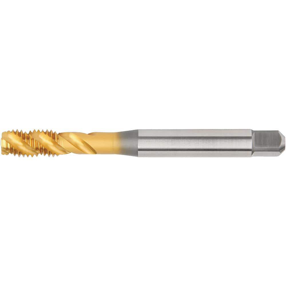 Spiral Point Tap: M2x0.4 UNC, 2 Flutes, Semi-Bottoming, 6H Class of Fit, High Speed Steel, TiCN Coated MPN:5368703