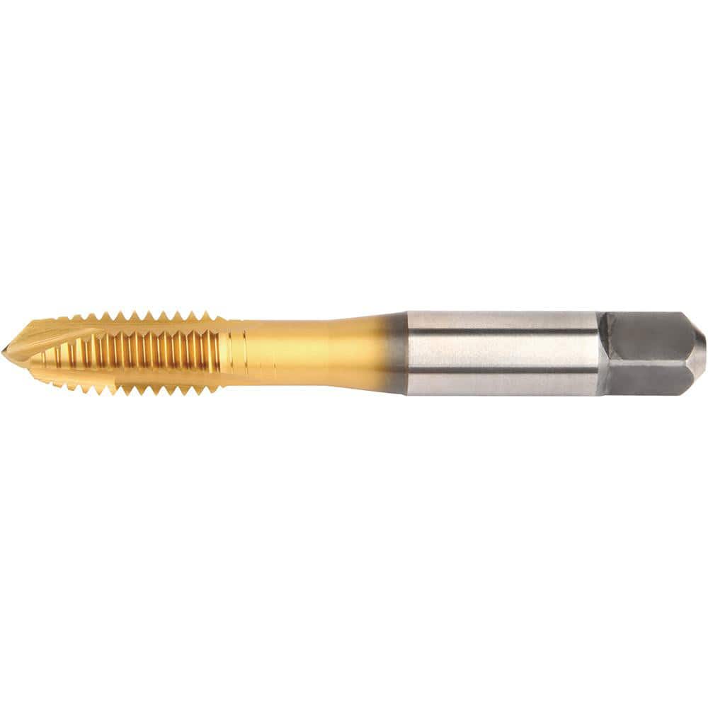 Spiral Point Tap: M4x0.7 Metric, 2 Flutes, Plug Chamfer, 6H Class of Fit, High-Speed Steel-E, TiN Coated MPN:5387865