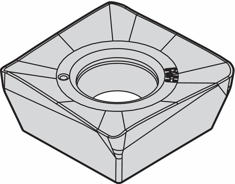 Square Milling Insert 12.70mm Carbide MPN:SDMX432RMH