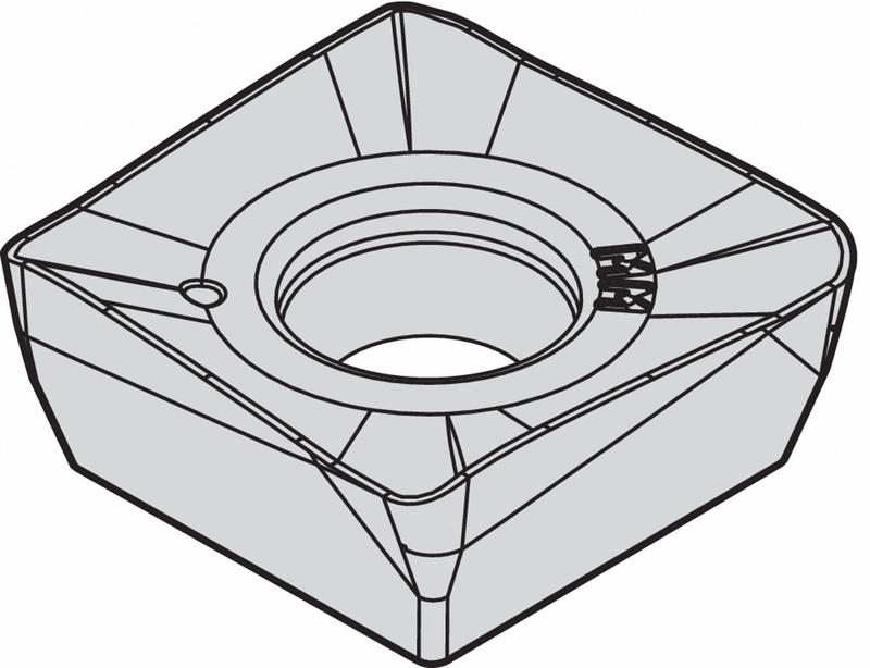 Square Milling Insert 12.70mm Carbide MPN:SDMX432RMM