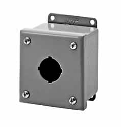 Pushbutton Switch Enclosures, Number of Holes: 1 , Hole Diameter (mm): 30-1/2 , Hole Diameter (Decimal Inch): 1.2000 , Material: Stainless Steel  MPN:PBSS1