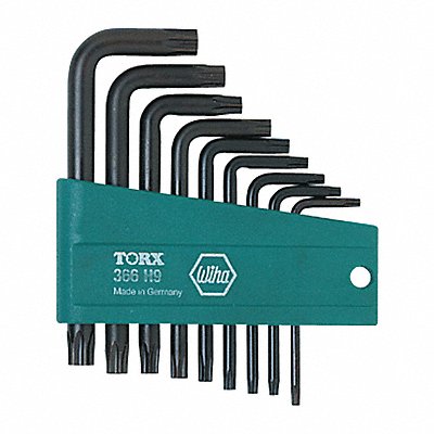 9 Piece Torx Tamper Resistant L-Key Set MPN:36393