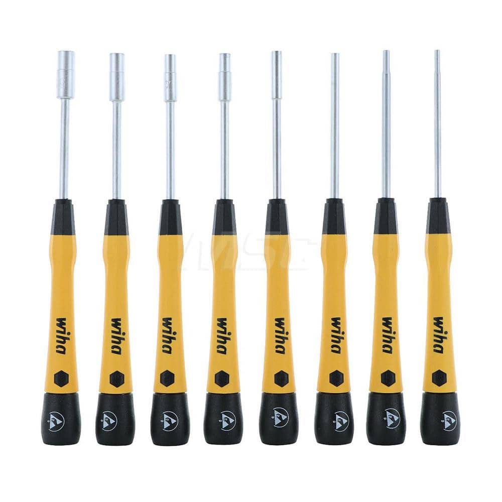 Nut Driver Set: 8 Pc, 1.27 to 5 mm, ESD Safe Handle MPN:27789