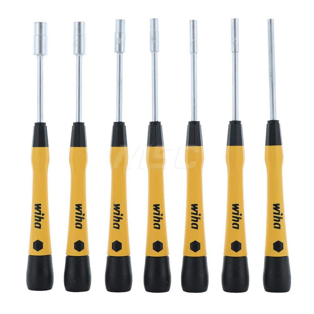 Nut Driver Set: 8 Pc, 3/32 to 1/4