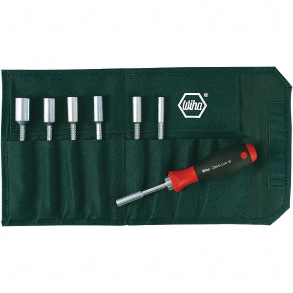 Nut Driver Set: 8 Pc, 5 to 10 mm, Standard Shaft, Ergonomic Handle MPN:28198