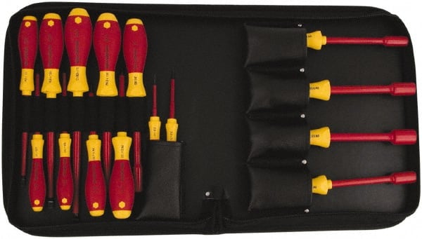 Nut Driver Set: 15 Pc, 1/4 to 1/2