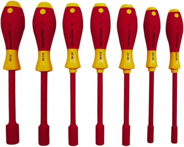 Nut Driver Set: 7 Pc, 5 to 13 mm, Ergonomic Handle MPN:32293