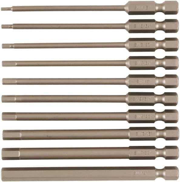 10 Piece, Tamperproof Hex Bit Set MPN:76096