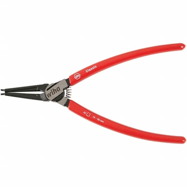 Retaining Ring Pliers, Tool Type: External Ring Pliers, Type: External, Tip Angle: 0 0, Handle Type: Cushion Grip, Body Material: Steel, Handle Material: Vinyl MPN:32689