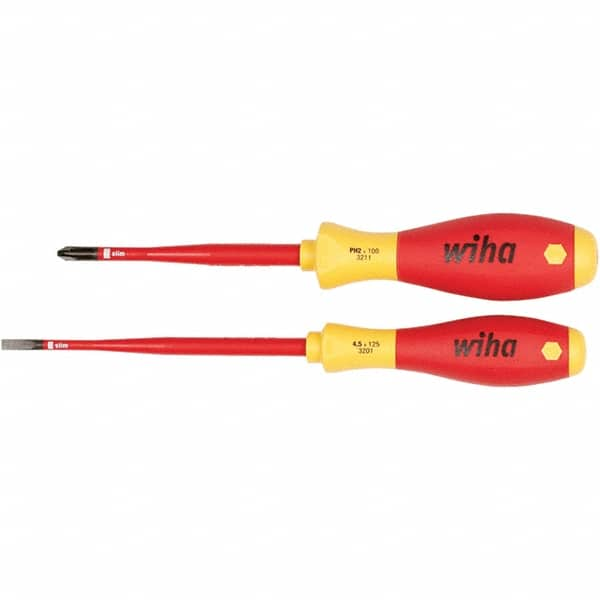 Screwdriver Set: 2 Pc, Phillips, Slotted & Square MPN:32189