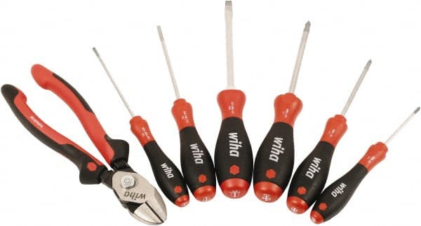 Combination Hand Tool Set: 7 Pc, Bicut, Phillips Screwdriver & Slotted Set MPN:30942