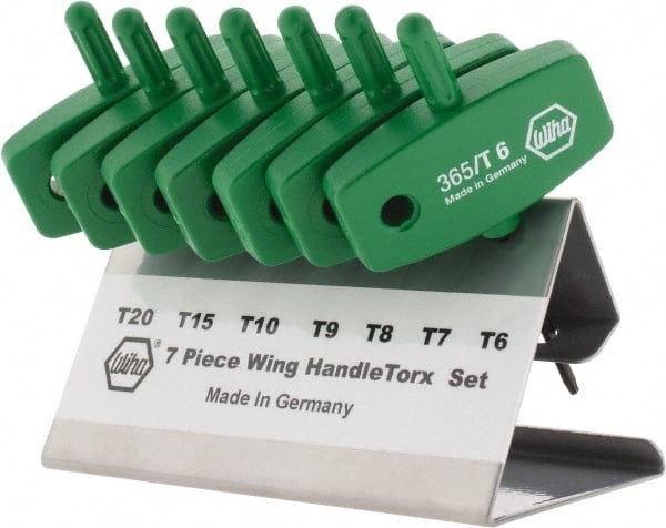 Torx Key Set: 7 Pc, Wing Handle, T6 to T20 MPN:36590