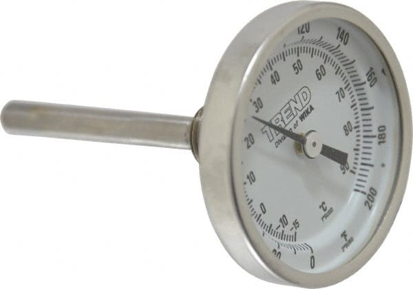 Bimetal Dial Thermometer: 0 to 200 ° MPN:20025D005G2