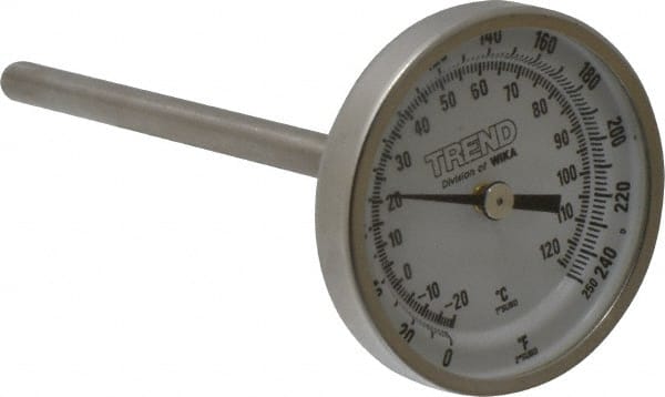 Bimetal Dial Thermometer: 0 to 250 ° MPN:20040A006G2