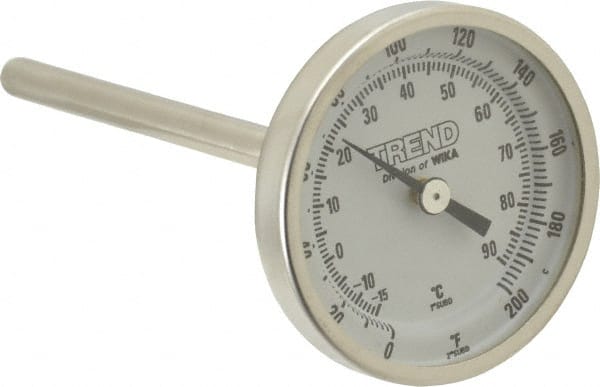 Bimetal Dial Thermometer: 0 to 200 ° MPN:20040D005G2