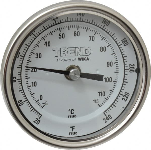 Bimetal Dial Thermometer: 20 to 240 ° MPN:30025A007G4