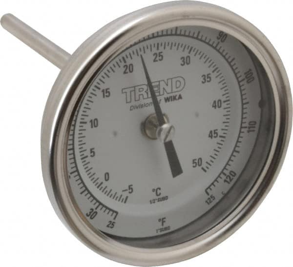 Bimetal Dial Thermometer: 25 to 125 ° MPN:30040A003G4