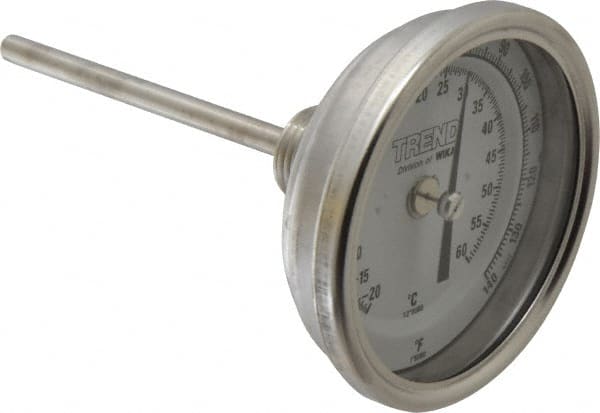 Bimetal Dial Thermometer: 0 to 140 ° MPN:30040A004G4