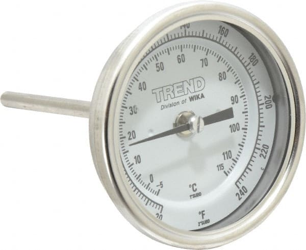 Bimetal Dial Thermometer: 20 to 240 ° MPN:30040A007G4