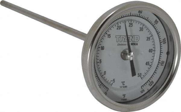 Bimetal Dial Thermometer: 25 to 125 ° MPN:30090A003G4