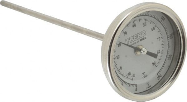 Bimetal Dial Thermometer: 0 to 200 ° MPN:30090A005G4