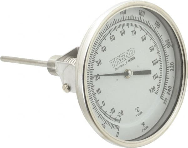 Bimetal Dial Thermometer: 0 to 250 ° MPN:52040A006G4