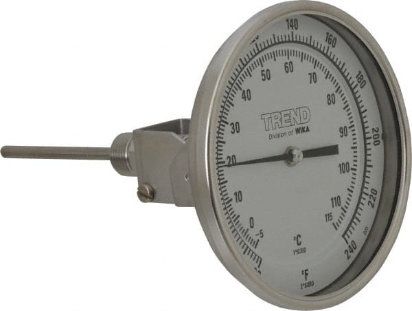 Bimetal Dial Thermometer: 20 to 240 ° MPN:52040A007G4