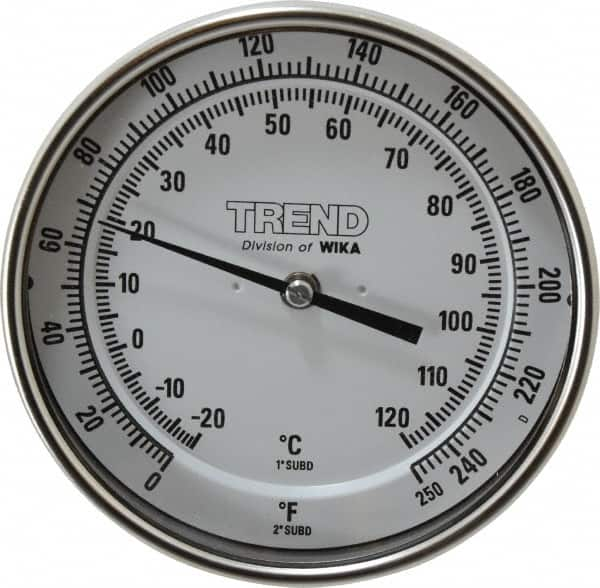 Bimetal Dial Thermometer: 0 to 250 ° MPN:52060D006G4