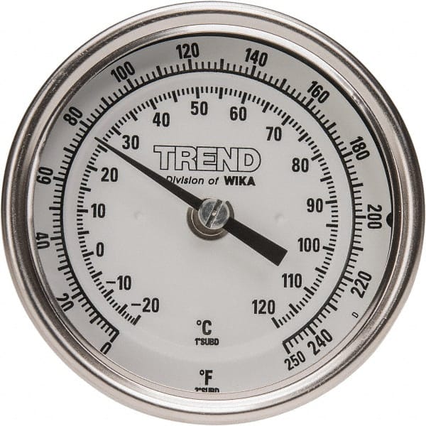 Bimetal Dial Thermometer: 0 to 250 ° MPN:52872802