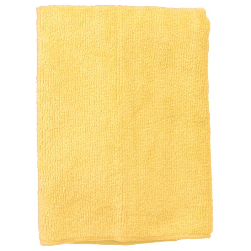 Wilen Standard Duty Microfiber Cloths, 16in, Yellow, Pack Of 12 (Min Order Qty 7) MPN:E730016