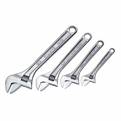 Chrome Adjustable Wrench Set 4 pcs. MPN:13342A